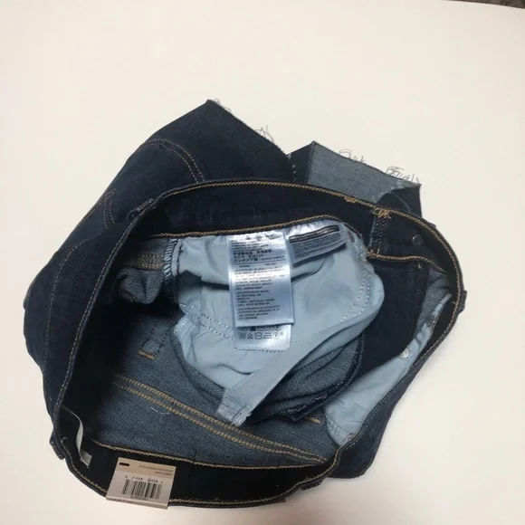 Levis High Rise Denim Cut Off Shorts Blue - Picture 10 of 10